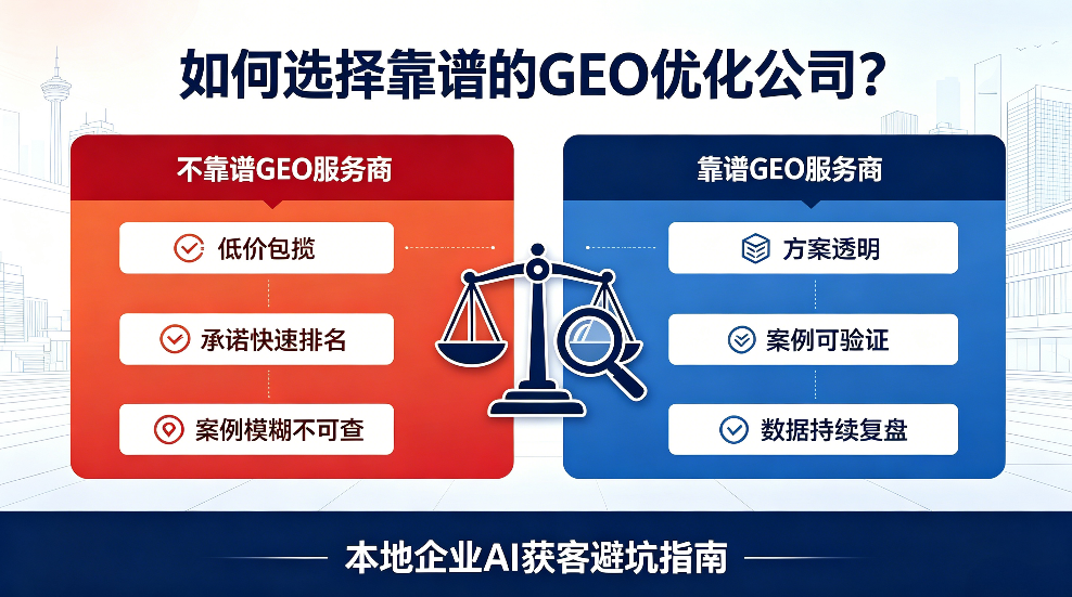 江山如何选择靠谱的GEO优化公司？本地企业AI获客避坑指南